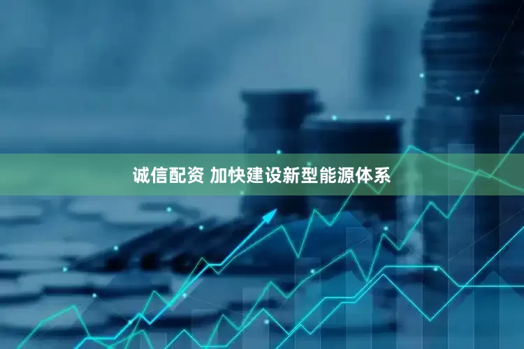 诚信配资 加快建设新型能源体系
