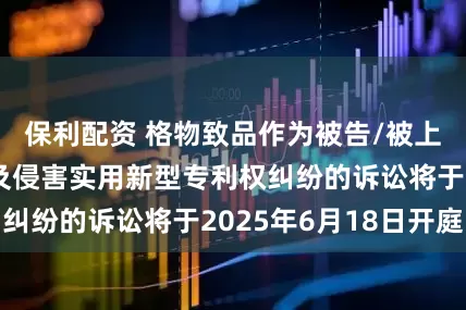 保利配资 格物致品作为被告/被上诉人的1起涉及侵害实用新型专利权纠纷的诉讼将于2025年6月18日开庭